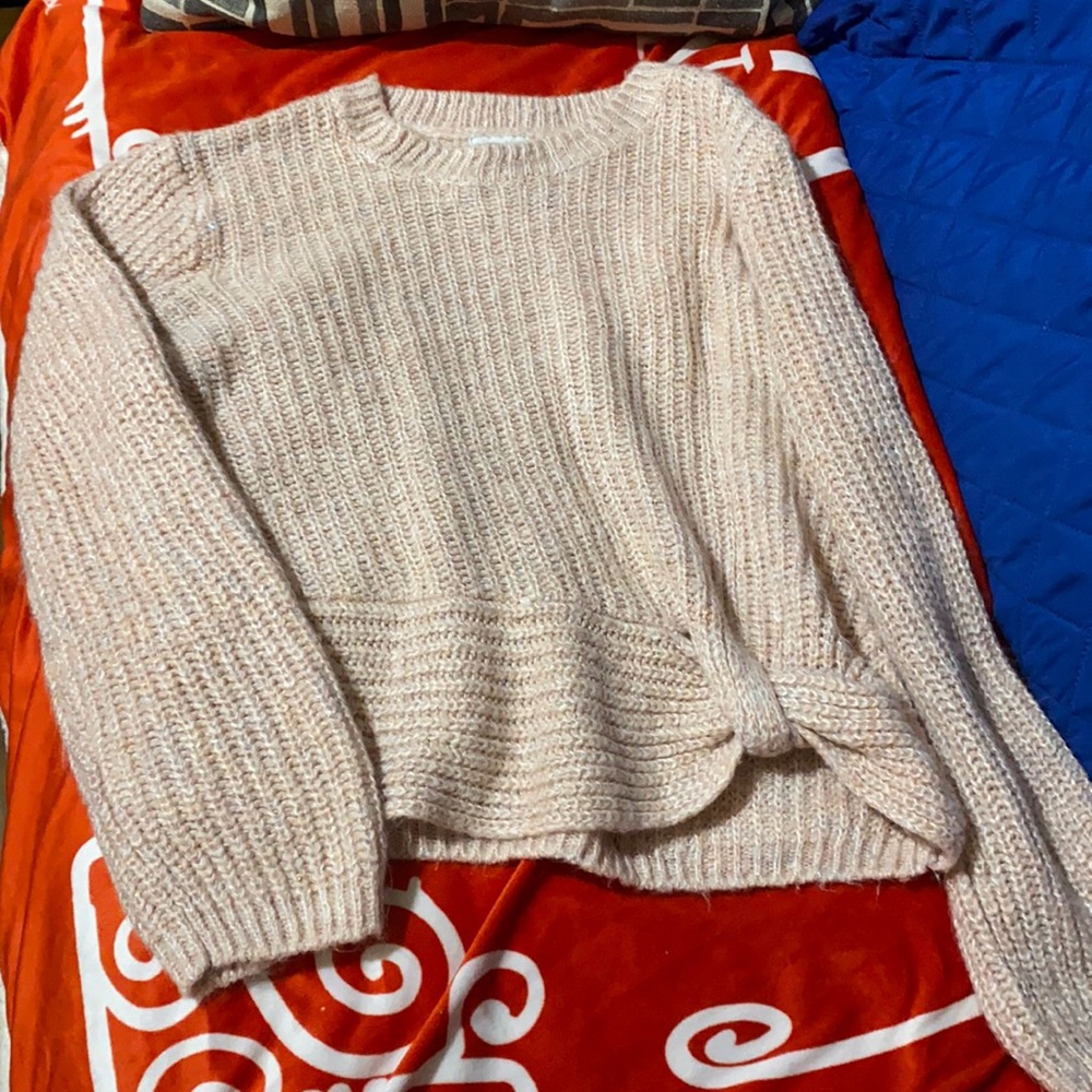 light pink sweater
